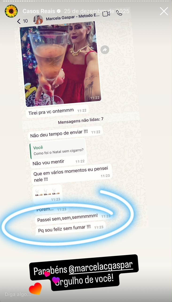Depoimento 2: Relato espontâneo de membro da comunidade Eu Sou Feliz Sem Fumar